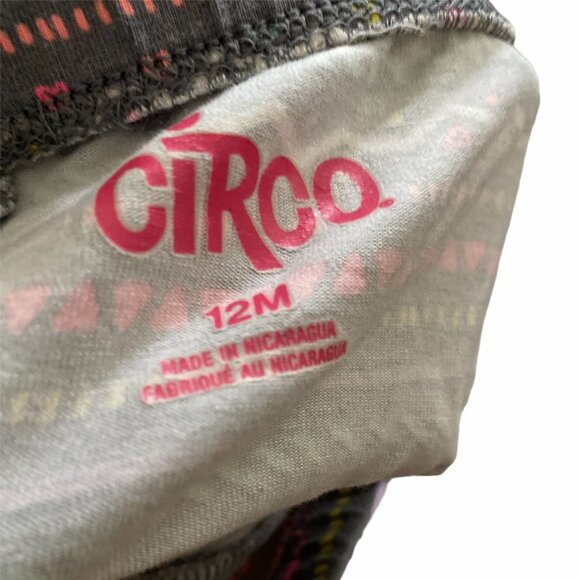 Circo Baby Girls 12M Aztec Print Leggings Gray Pink Cotton Blend Elastic Waist - Picture 3 of 4